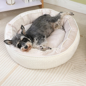 Wholesale New Design Fluffy High Filling All Seasons Calming Donut Pet Bed For Dogs And Cats