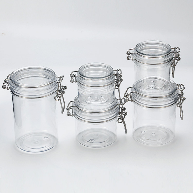 Stainless Steel Clamp Silicone Lid Air Tight Sealing Glass Jar For Food Storage