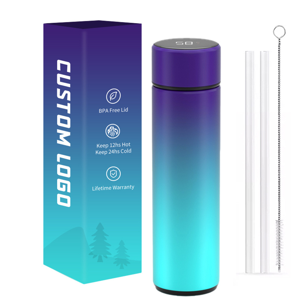 Hot Selling Stainless Steel Smart Water Bottle With Touch Screen Led Temperature Display vaccum Tumbler Bottle In Bulk