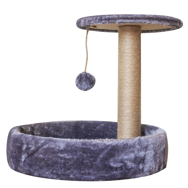 Indoor Pet Bed Toy Cat Scratcher Tree with Cute Sisal-Covered Cat Scratching Post Plush Ball for Kitten Cat Products