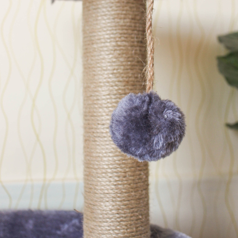 Indoor Pet Bed Toy Cat Scratcher Tree with Cute Sisal-Covered Cat Scratching Post Plush Ball for Kitten Cat Products