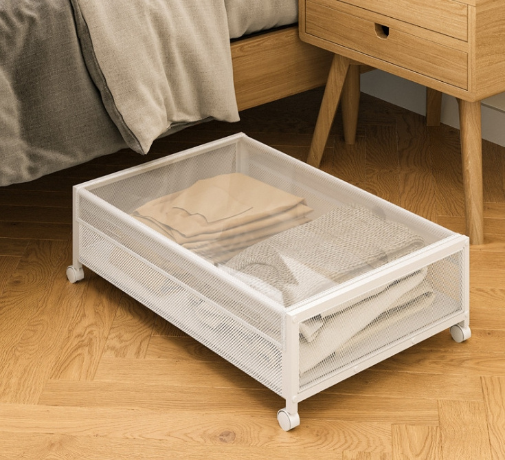 Large Under Bed Rolling Storage with Lid and Wheels Bedroom Storage Organizer for Clothes/Shoes Under Bed Storage