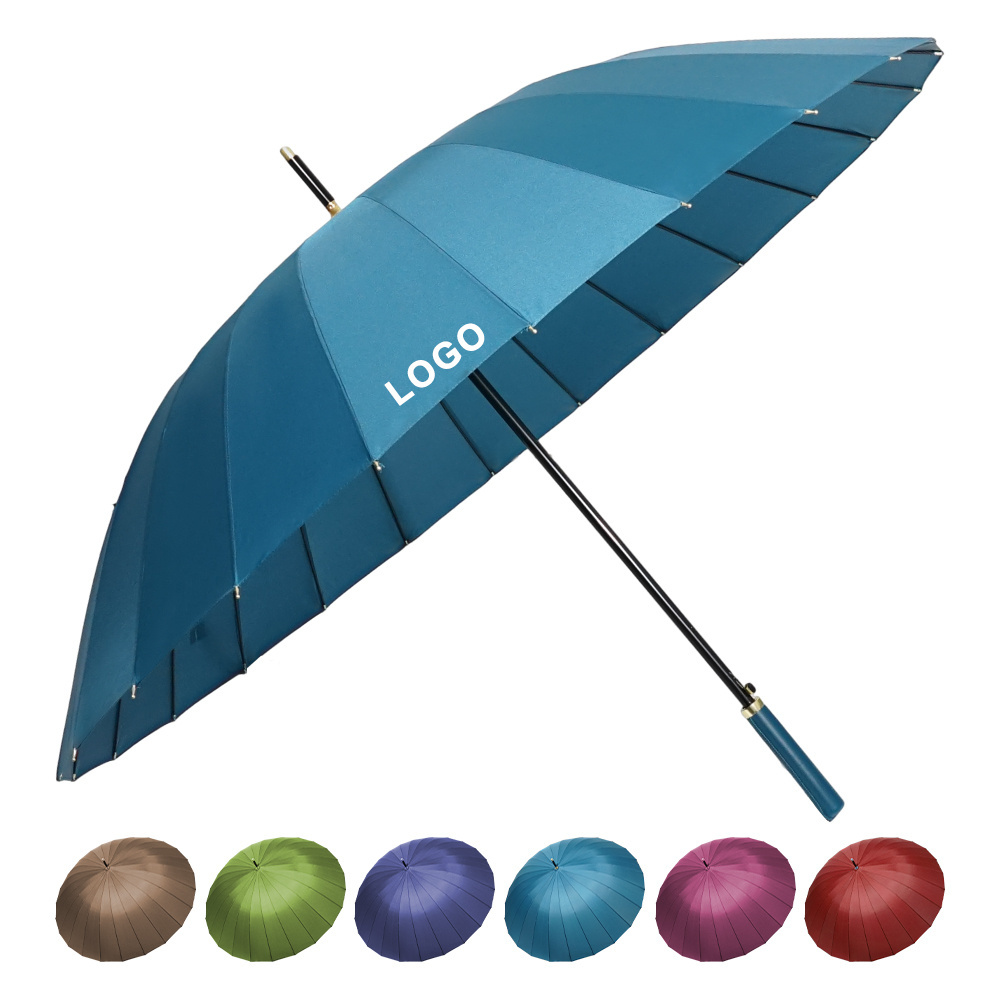 Wholesale Custom Logo Personality Sublimation Prints Promotional Windproof Double Layer Large Umbrella