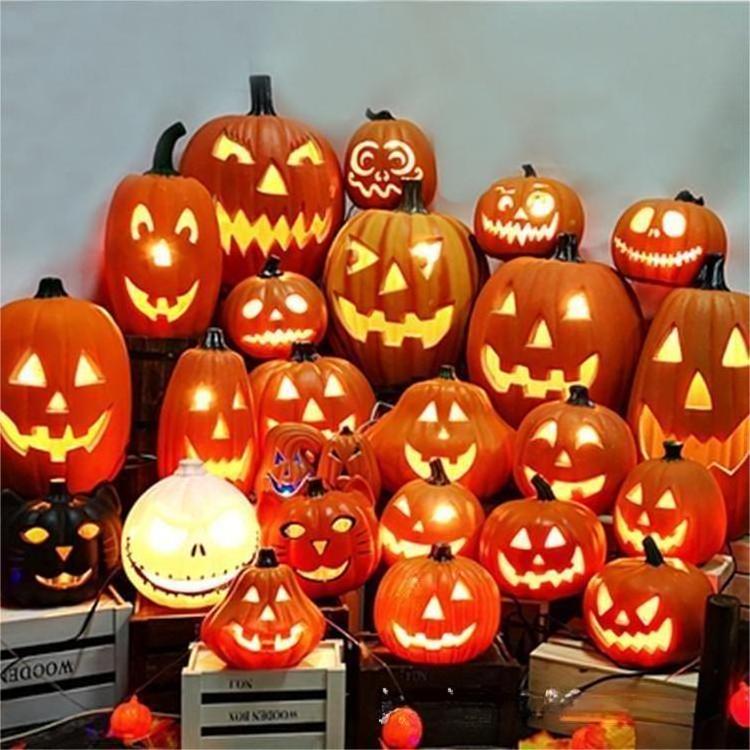 Halloween Jack o Lanterns Light up Pumpkin Decorations Lighted Pumpkin with Spooky Lights