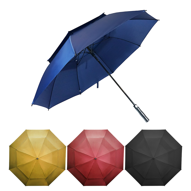 Wholesale Automatic Open 47/62/68 Inch Extra Large Umbrella Oversize Double Waterproof Windproof Stick Branded Golf Umbrella