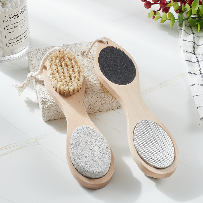 4 in 1 Feet Pedicure Scrubber Exfoliator Tools Foot File Callus Dead Skin Remover Foot Treatment with Customized Packaging