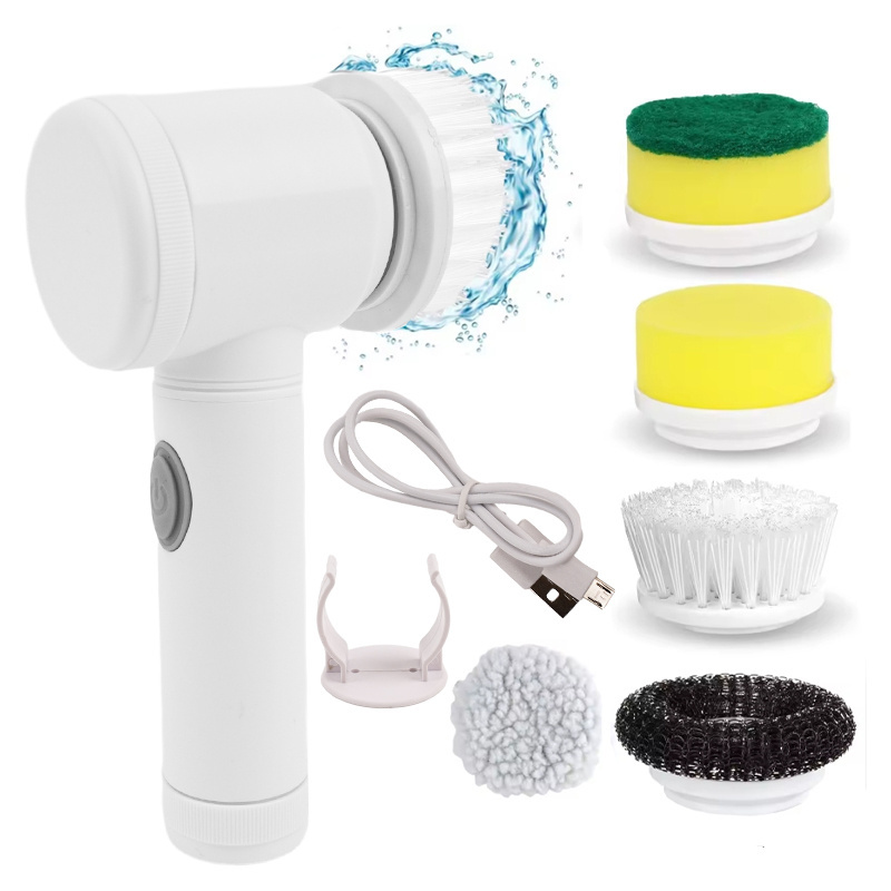 Kitchen Automatic Dish Washing Brush Handheld Electric Plate Scrubber Dish Oil Cleaning Brush With recharger