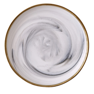 Phnom Penh Marble Grain Porcelain Plate Set Porcelain Ceramic Spoon Bowl Dinner Set With Gift Box