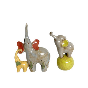 Good Quality New Items Cute Elephant Ceramic Sculptures Home Decor