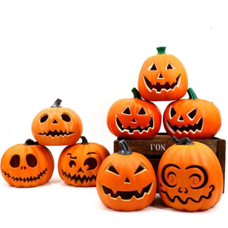 halloween decorations 2023 outdoor hanging string lights LED pumpkin lights waterproof Orange Jack-O lantern With LED battery