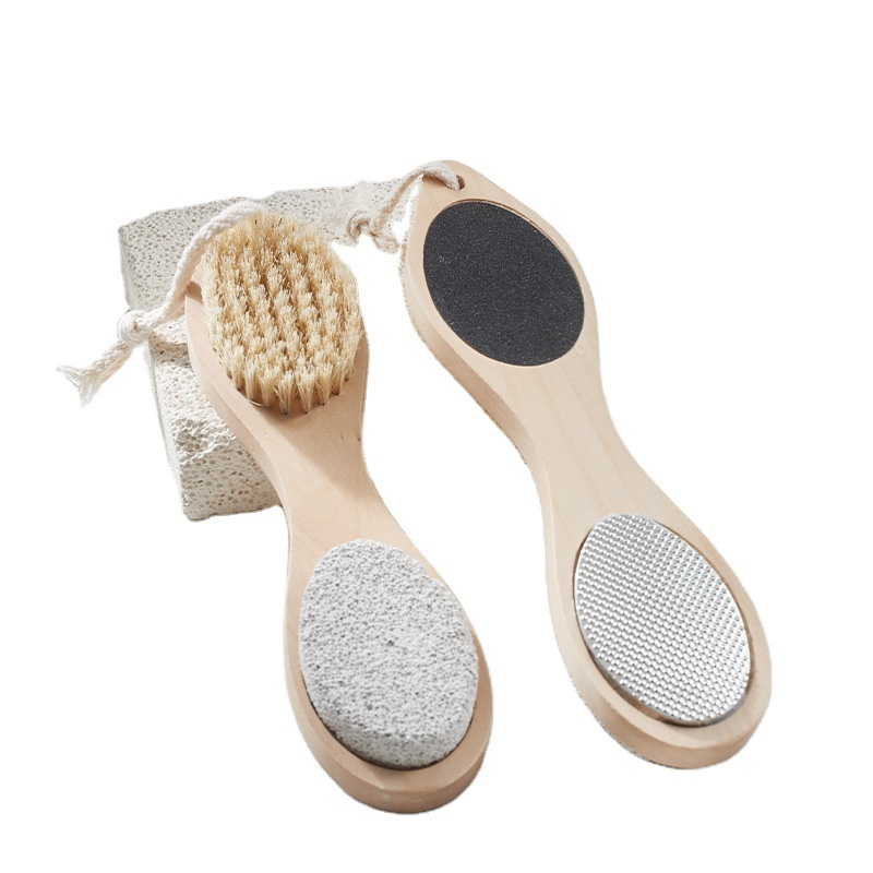 4 in 1 Feet Pedicure Scrubber Exfoliator Tools Foot File Callus Dead Skin Remover Foot Treatment with Customized Packaging