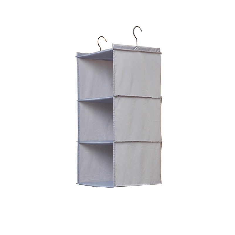 Hanging Clothes Storage Box Collapsible Accessory Shelves Hanging Closet 9 Side Mesh Organizer