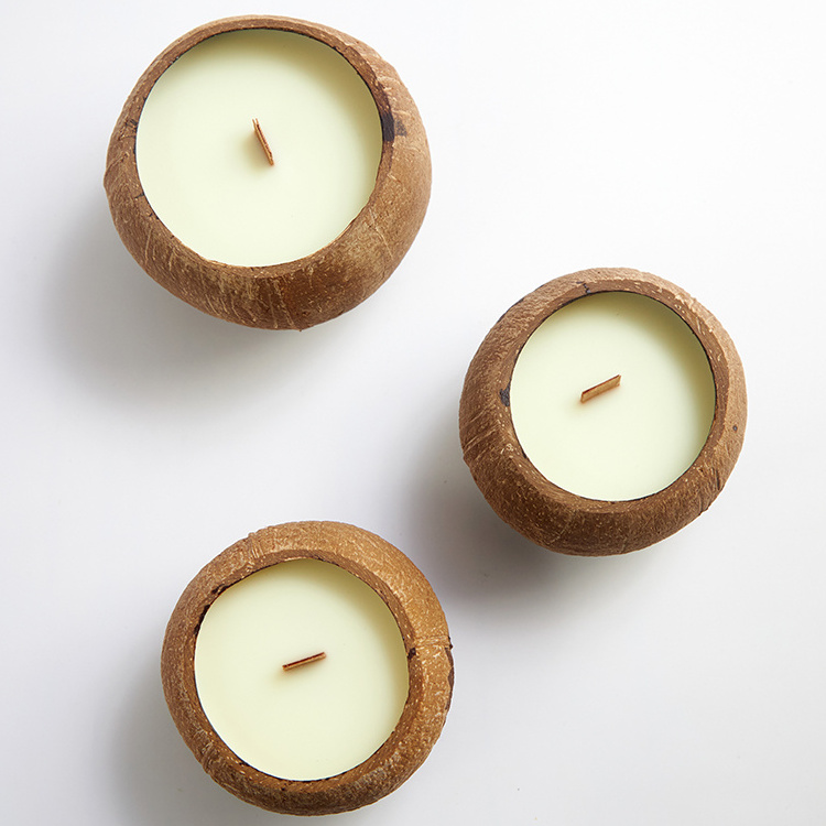 Support Customization Scents Soy Wax Coconut Shells Aromatherapy Candle Scented Candles