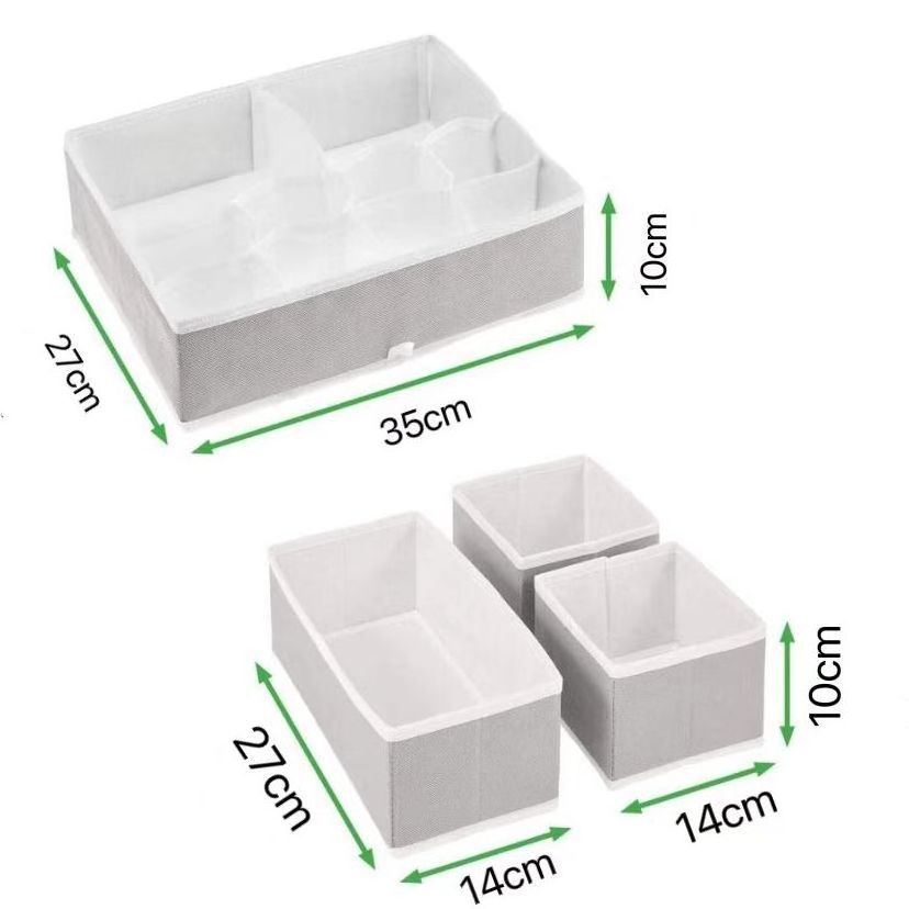 Fabric Foldable Cabinet Closet 6 Cell Underwear Organizer Dividers Closet Organizers