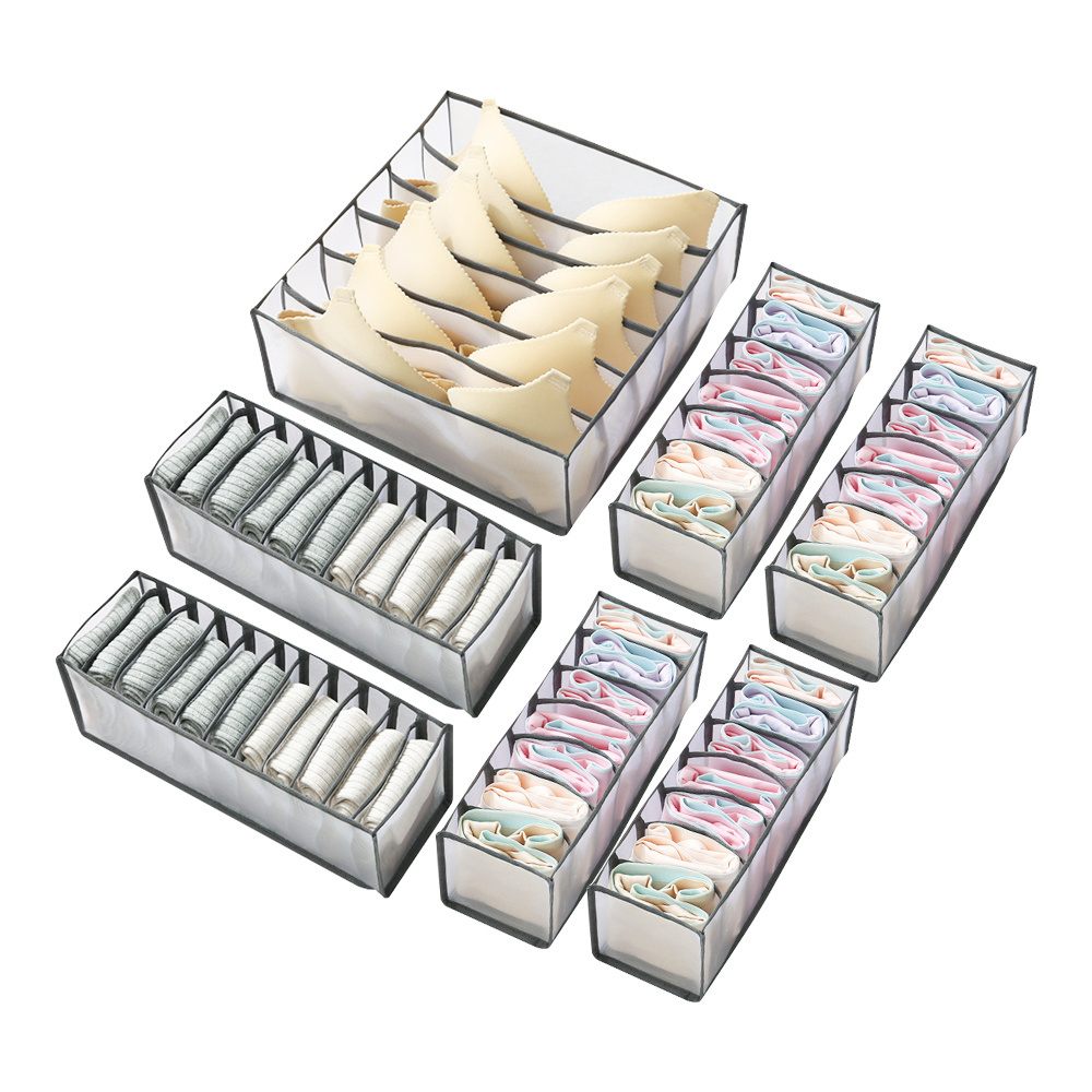 Non-woven Scarfs Socks Bra Organizer Storage Box Drawer Closet Organizers Boxes For Underwear Bra Home Storage