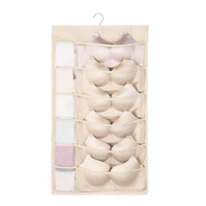 Hot Sell Hanging Wardrobe Organizer Washable Dual Sided Bra Socks Underwear Organizer