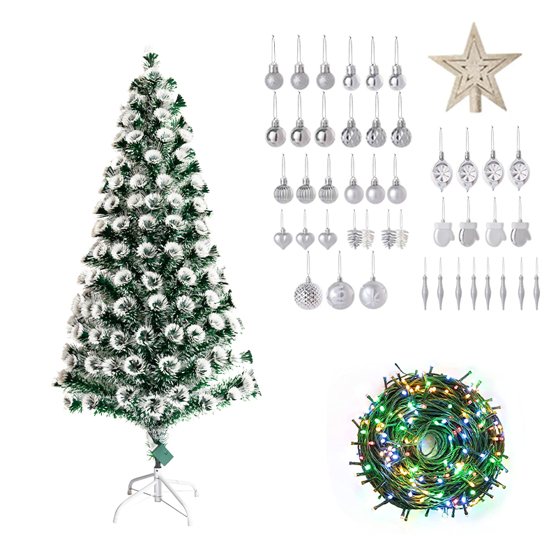 Hot Selling Automatic Quality Traditional Optic Fiber Christmas Tree With Metal Stand