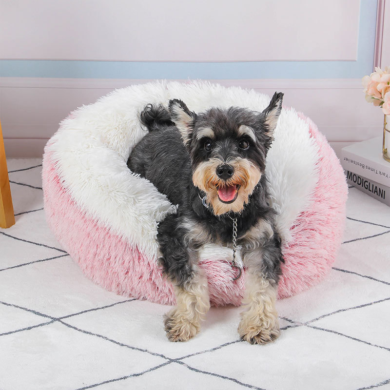 Customization Modern Ultra Soft High Quality Creative Washable Warm Indoor Long Plush Pet Bed For Dog And Cat