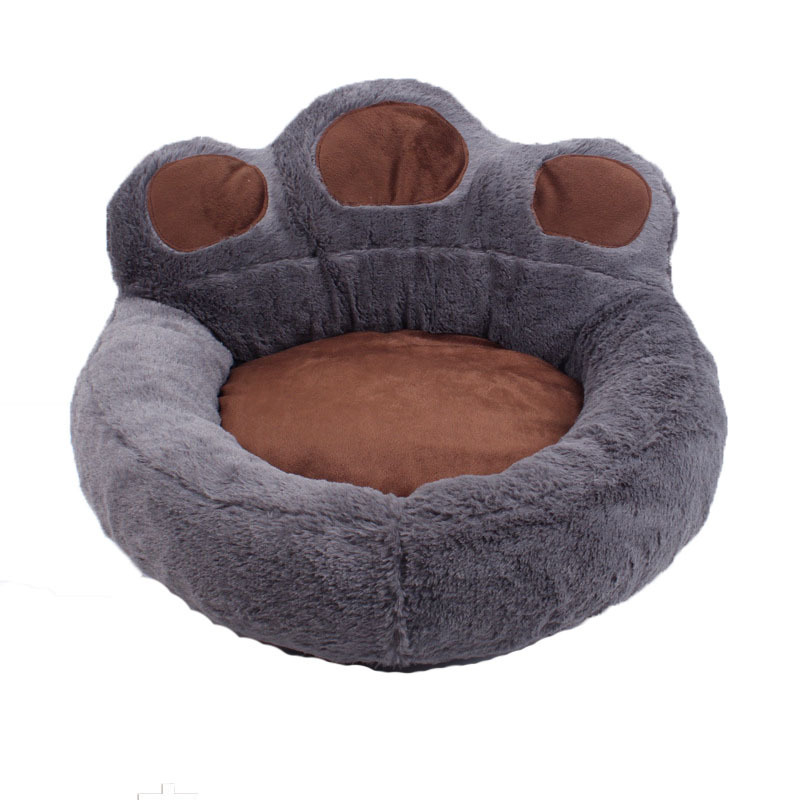 Pet Dog Cat Warm Bed Winter Lovely Dog Bed Soft Material Pet Nest Cute Paw Kennel For Cat Puppy Sofa Beds For Dogs Accessories