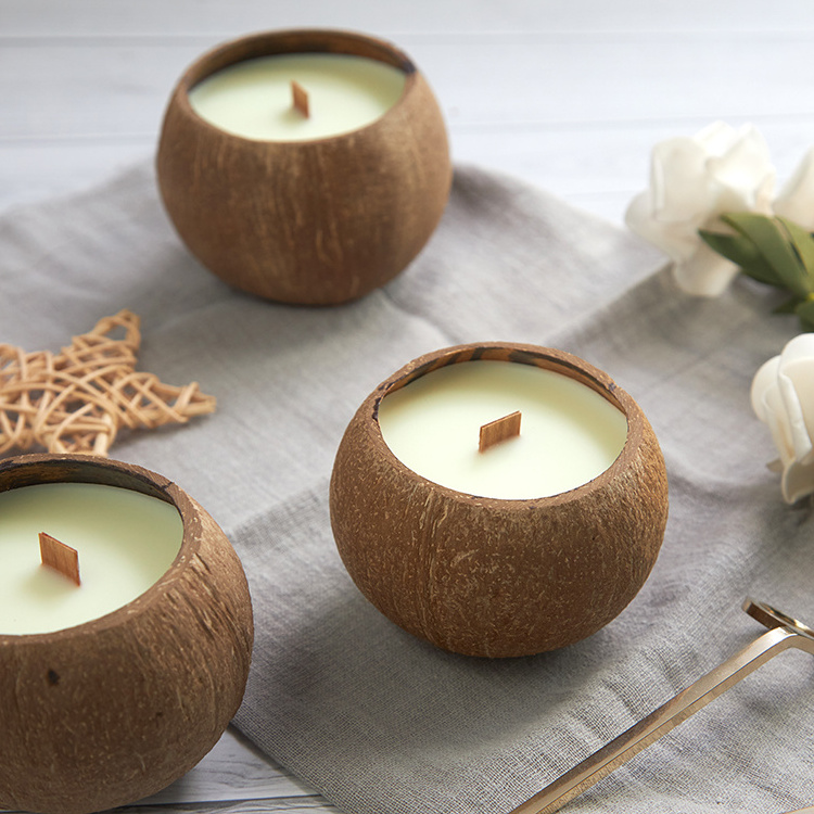 Support Customization Scents Soy Wax Coconut Shells Aromatherapy Candle Scented Candles