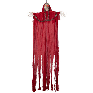 Halloween 77Inch Hanging Ghost Haunted Chained Ghost Glowing Sound Props Horror Halloween Creepy Shrilling For Decor