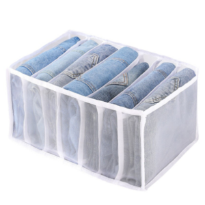 Washable foldable household socks Clothing Storage box jeans 6 grids Oxford wardrobe clothes folding Organizer for closet