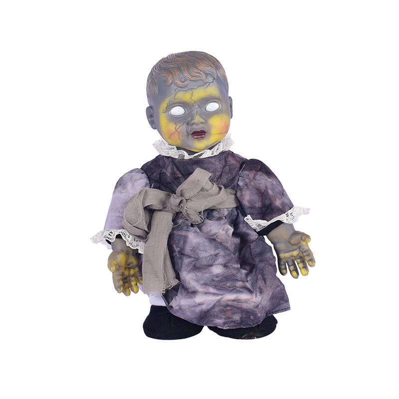 Halloween electric ghost doll horror walking voice control ghost doll venue layout props haunted house decoration