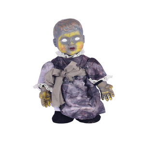 Halloween electric ghost doll horror walking voice control ghost doll venue layout props haunted house decoration