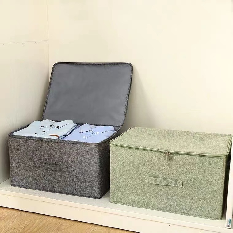 Storage Bins for Closet with Lids and Handles, Rectangle Storage Box Fabric Storage Baskets Containers