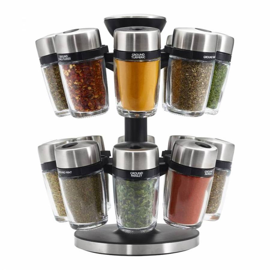 Multifunctional Kitchen Cabinet Pantry Storage Rotating Spice Rack