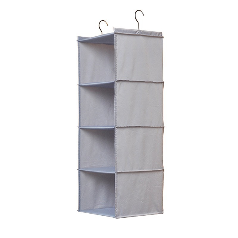 Hanging Clothes Storage Box Collapsible Accessory Shelves Hanging Closet 9 Side Mesh Organizer