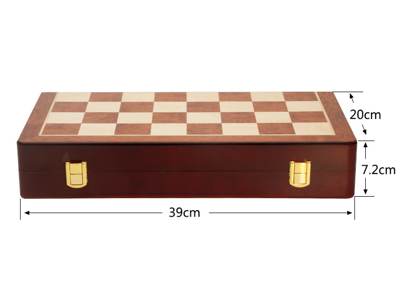 Retro Table Toys Wooden Magnetic Chess Foldable Portable International Chess