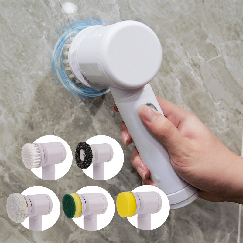 Kitchen Automatic Dish Washing Brush Handheld Electric Plate Scrubber Dish Oil Cleaning Brush With recharger