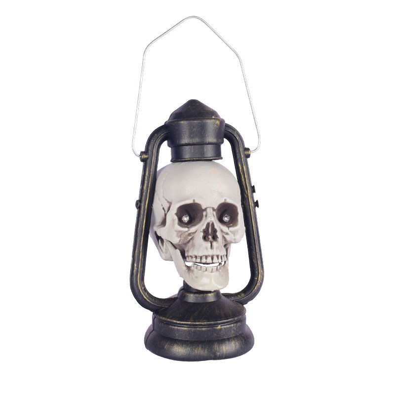 Halloween Skeleton Lights Lantern Bars Decor Props Glowing Lights Kerosene Lamps House Horror LED Light Ghost