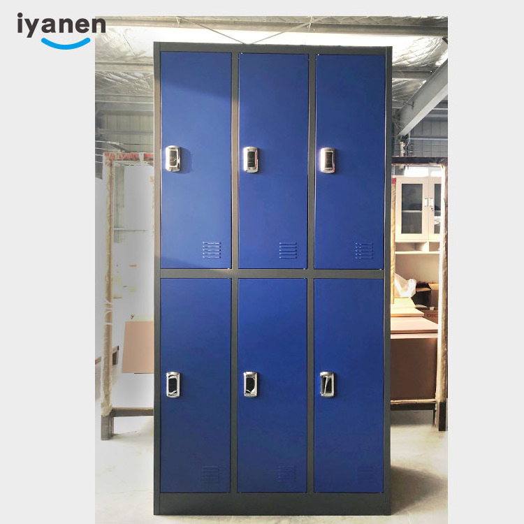 Multi-color 6 door with Stainless Steel Material Almirah Multi-used Home and Gym Furniture Storage Wardrobe and Locker