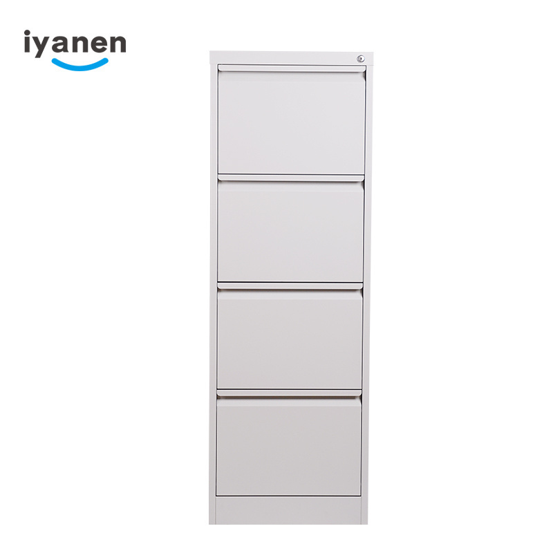 IYANEN office white A4 FC file storage vertical 4 multi drawer metal drawer cabinet steel filing cabinet