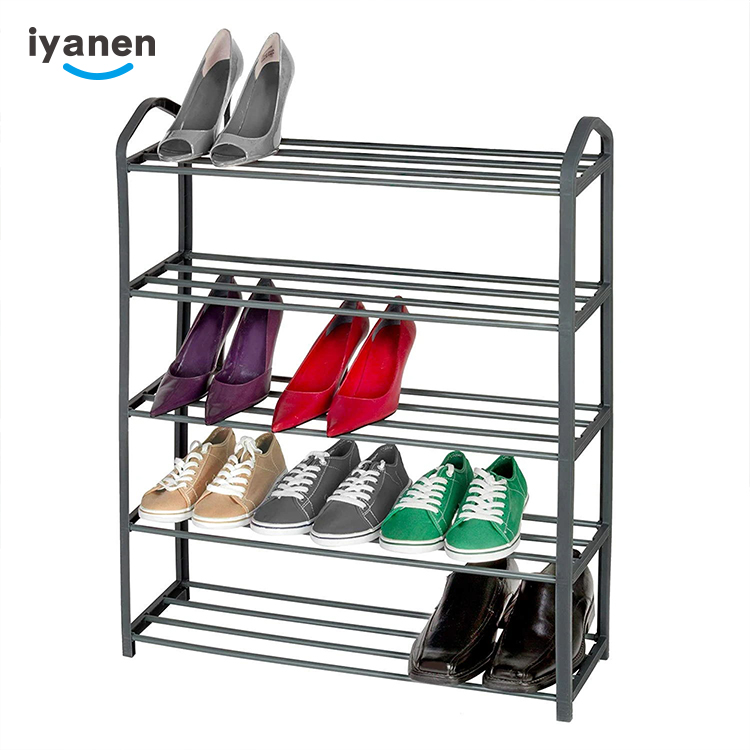 Factory Direct White Living Room Furniture Steel Shoe Storage Rack For Home