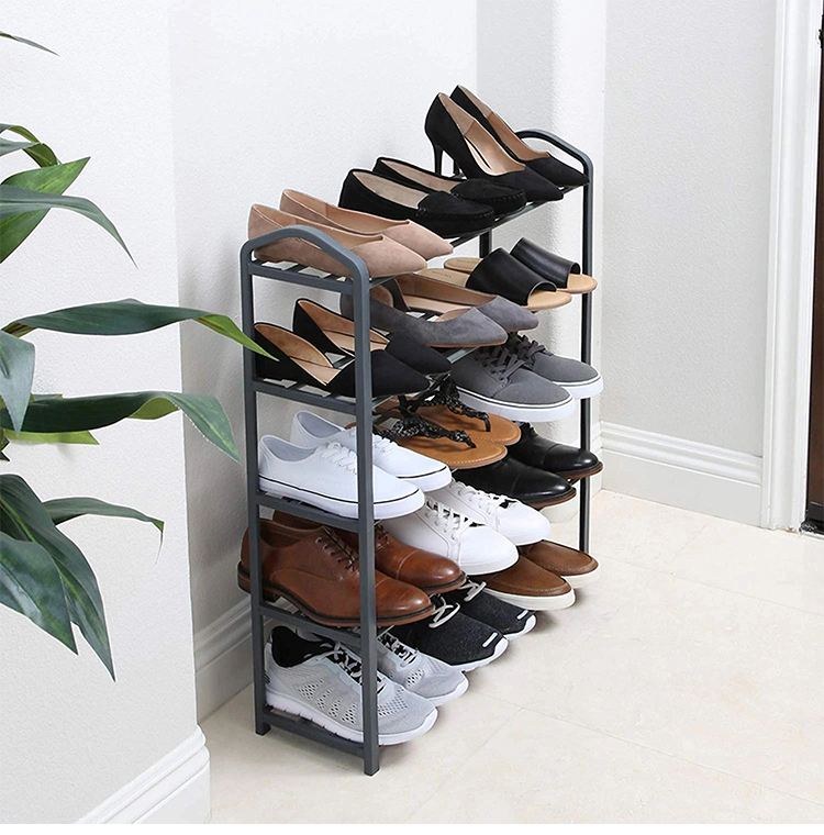 Factory Direct White Living Room Furniture Steel Shoe Storage Rack For Home