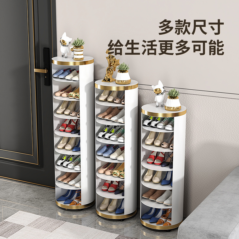 Living Room Modern Furniture OEM Fabric Shoes Storage Rack High Quality Shoe Stand Revolve Rotation Shoe Rack Cabinet Rack