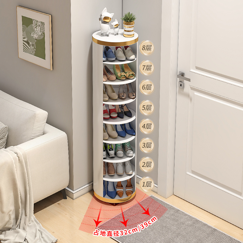 Living Room Modern Furniture OEM Fabric Shoes Storage Rack High Quality Shoe Stand Revolve Rotation Shoe Rack Cabinet Rack