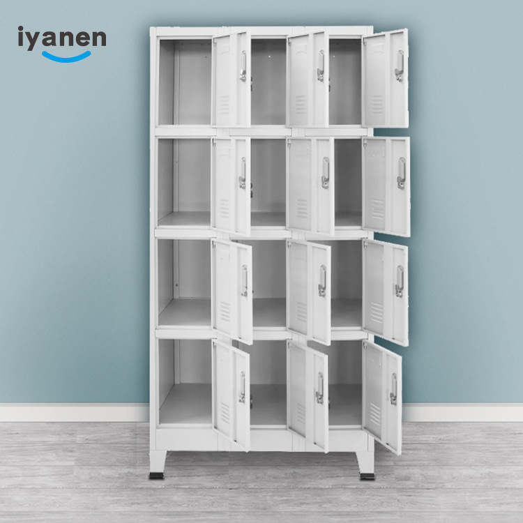 Wholesales bedroom furniture standing legs steel cupboard vertical 2 doors storage clothes steel ocker cabinet metal locker