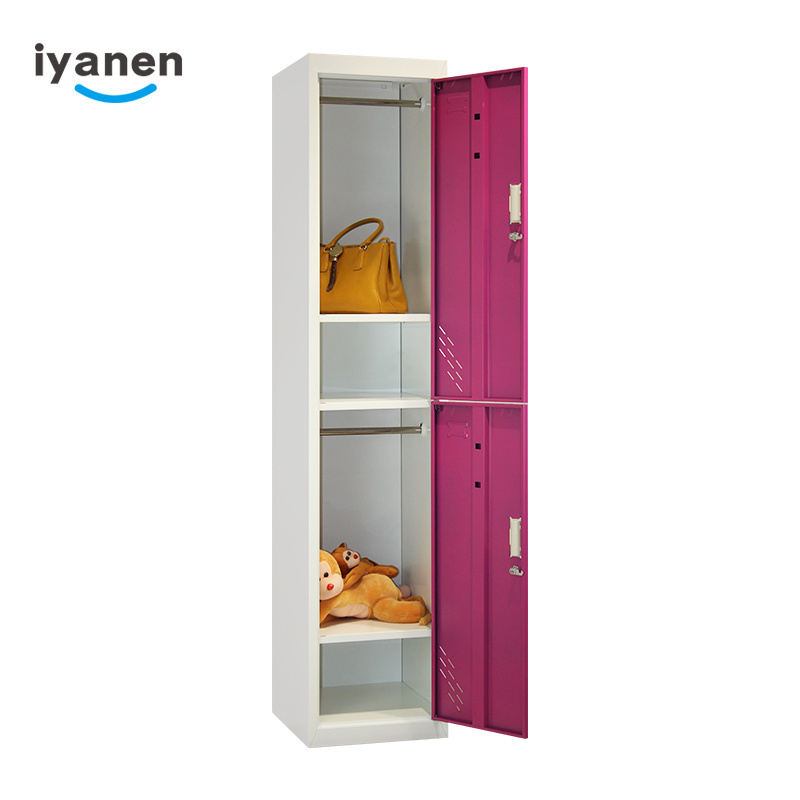 Steel furniture office sale 2 individual storage compartment key lockers with shelf