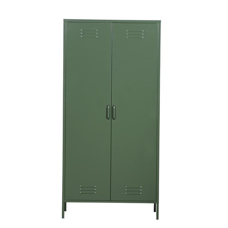 Metal OEM Item Style Steel 2 Door Locker Chest Cabinet Designer Sunmica Wardrobe Design Bedroom Wall Walk in Closet Wardrobe