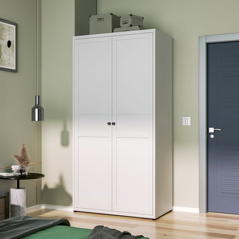 Factory Seller Wardrobe Closet Frame Cabinet Simple Locker Smart Lock with Metal China White OEM Steel Wardrobe