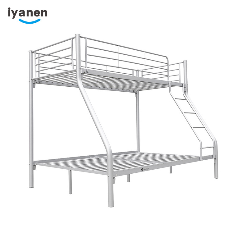 IYANEN space saving wholesale modern design black double decker heavy duty college dormitory apartment steel metal bunk bed