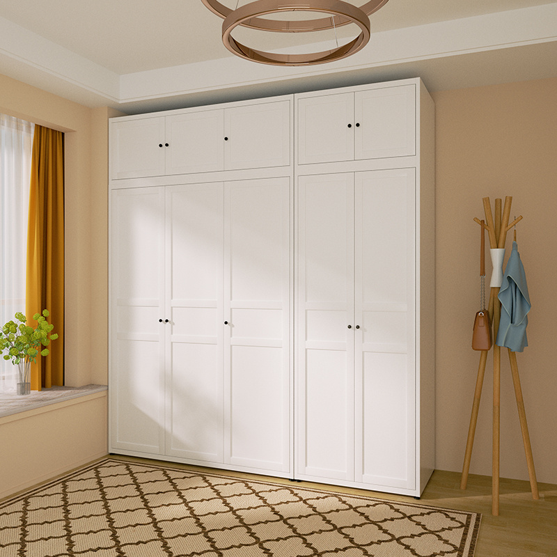 Factory Seller Wardrobe Closet Frame Cabinet Simple Locker Smart Lock with Metal China White OEM Steel Wardrobe