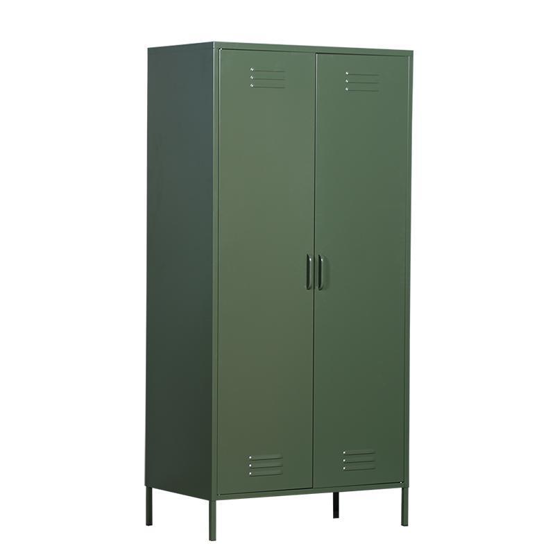 Metal OEM Item Style Steel 2 Door Locker Chest Cabinet Designer Sunmica Wardrobe Design Bedroom Wall Walk in Closet Wardrobe