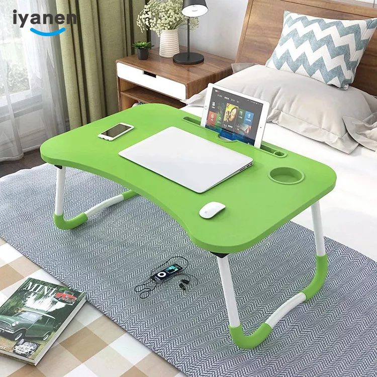 Bedroom Modern Small Dormitory Breakfast Serving Wooden Adjustable Foldable laptop bed tray desk