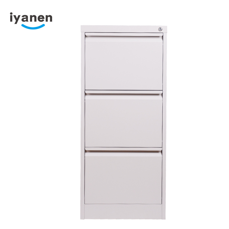 Most popular cheap storage shallow depth A4 file office metal 3 drawer vertical plan filing cabinet