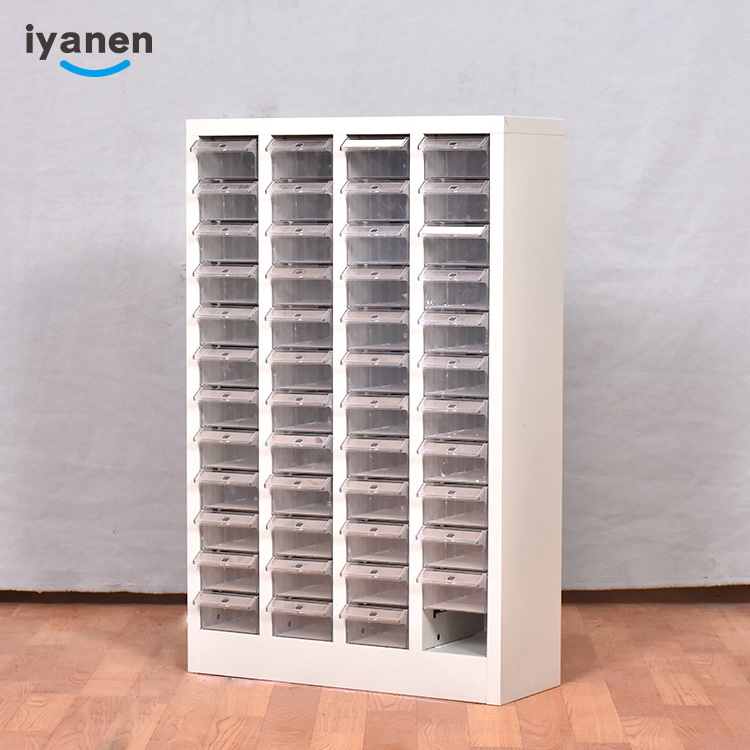 Factory workshop customized tool storage metal cabinet multi plastic drawers space organizer steel spare parts storage cabinet